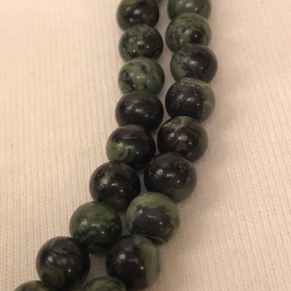 Kambaba Jasper, Pearl and Sterling Silver Necklace - Picture 8 of 8